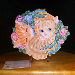 Fitz and Floyd Kitten Kaboodle Canape' Plate